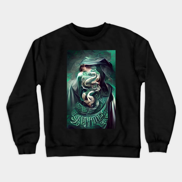 Emerald green snake flag print Crewneck Sweatshirt by RavenRarities